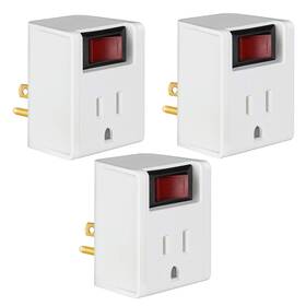 Teklectric 788643926160 Grounded Single Outlet Power Adapter With Illuminated On/off Rocker Switch 3