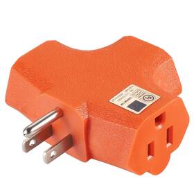 Teninyu 720118485383 3 Outlet Wall Adapter T-shaped Ul Listed Prong Grounded Plug Extender 125v