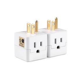 Teninyu 730869363250 3 Outlet Wall Adapter Cube Tap Ul Listed Prong Grounded Plug Extender 125v