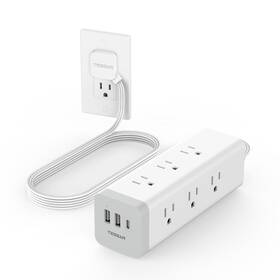 Tessan 193802242386 Power Strip Surge Protector With Usb 6.5 Ft Extension Cord 9 Outlet