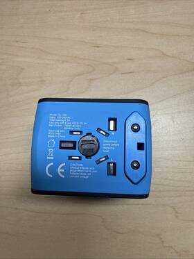 Tessan 731946849056 Wall Plug Multi-region Outlet 2usb Charging Port Multi Extender Power