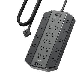 4000j Tessan 977328023742 Surge Protector Power Strip 22 Outlets Heavy Duty Extension Cor