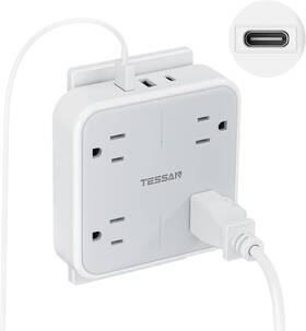 B092qt9ksm Tessan Multi Plug Outlet Extender Surge Protector Splitter 7 Outlets White
