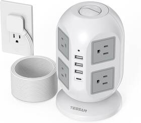 Gm-jw401 Tessan Tower Power Strip Charging Station With Surge Protection For Office Dorm
