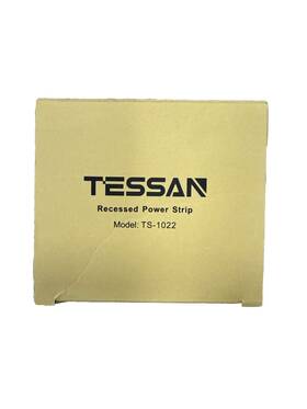Ts-1022 Tessan Power Strip With 3 Ac Outlets 2 Usb Ports Black
