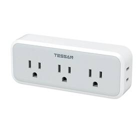 Ts-165-2 Tessan Multi Plug Outlet Extender Surge Protector Wall Splitter With 5