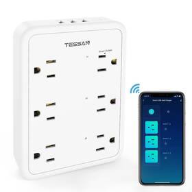 Ts-wm106s Tessan Smart Outlet Plug Extender Power Strip With 6 Multi 3 Us