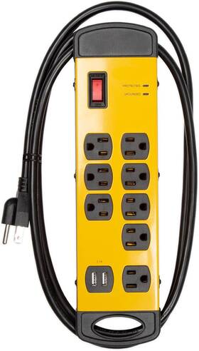 Thonapa 313088143102 Heavy Duty Surge Protector Power Strip 8 Outlets 14/3 Sjt 6 Ft Exten