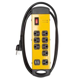 Thonapa 840013421801 Heavy Duty Surge Protector Power Strip With 2 Usb Charging Ports 8 Outlet 14/3 S