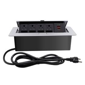 Tiandigp 789318415460 Pop Up Power Strip Embedded Countertop Outlet 6.5ft 16awg Cable 4 Ac