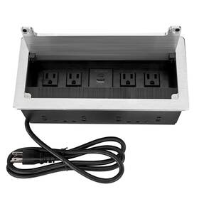 Tiandigp 789318415590 Embedded Power Outlet Box 4 Ac Outlets Usb-c Fast Charge Home Office