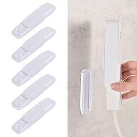 Tidysun 712281866786 5pack Self Adhesive Power Strip Holder Wall Mounted Surge Protector An