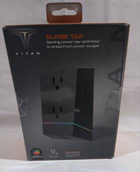 Titan 030878706124 Surge Tap Grounded 6-outlet Full Spectrum Color-select Led - Black
