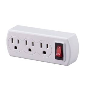 Topzone 817082023403 1 Pc Of 3-prong Wall Tap Grounded Triple Plug Outlet Adapter Power Splitter W