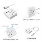 Tpm01us Tessan Power Strip With Usb Outlet Desktop Charging Station Feet