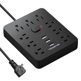 Transton 191462371040 Power Strip Surge Protector With 9 Outlet 3 Usb Ports Fireproof Desktop Charg