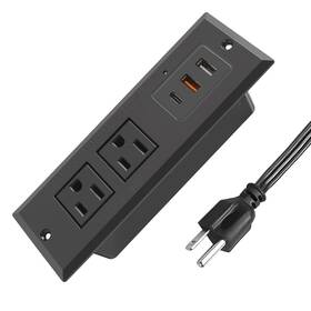 Triantstek 665878348526 Recessed Power Strip With Usb C 20w Pd Fast Charge Extension Cord Multiple