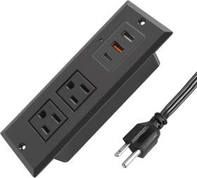Yu-us0901 Triantstek Recessed Power Strip With Usb C 20w Pd Fast Charge Extension C/20w Black
