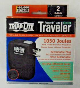 2452amwip881b Tripp Lite Lot Of 6 Inch Traveler 100bt Portable Travel Surge Protectors