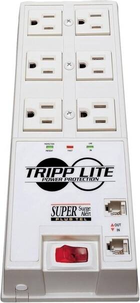 Tripp Lite 373320106128 6 Outlet Surge Protector Power Strip 6ft Cord Right-angle Plug