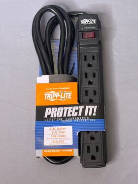 Tlp6b Tripp Lite 373321667840 Model Surge Protector 6 Ac Outlets 6ft Cord 360 Joules