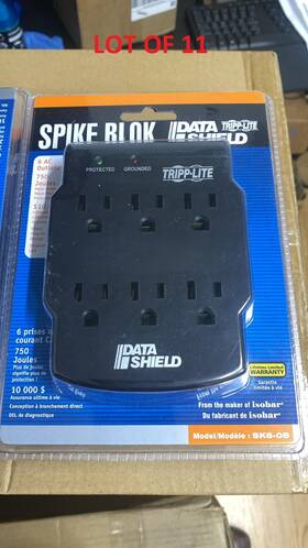 Sk6-ob Tripp Lite Lot Of 11 Series 6-outlet Surge Protector Direct Plug-in 750 Joules