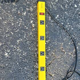 Tripp Lite Tlp44b Yellow/black Metal Power Strip 4 Outlets 120v Us Plug