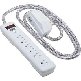 Tlp616usb Tripp Lite 7-outlet Surge Protector 6 On Strip/1 In Detachable Plug 2 Usb Ports