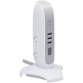 Tlp66usb Tripp Lite By Eaton 5-outlet Surge Protector Tower 3x Usb Ports 3.1a Shared