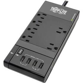 Tlp68ubam Tripp Lite By Eaton Safe-it 6-outlet Surge Protector Retractable Usb Charger 5