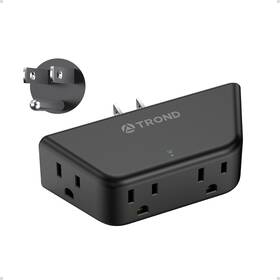 Trond 313087583541 Multi Plug Outlet Extender - Surge Protector Splitter With 4 Ground