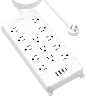4000j Trond 313092484444 Surge Protector Power Strip 10 Ft Cord - Long Extension 13 Wi