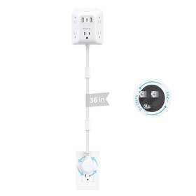 Trond 445016735738 360 Rotating Plug Outlet Extender Electrical Extendable Multi Outle