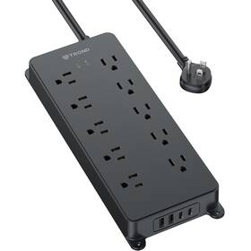 4000j Trond 637740876536 Power Strip Surge Protector Etl Listed 10 Widely Spaced Outlets W