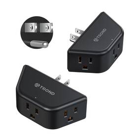Trond 728120946762 Outlet Extender - 2 Pack Multi Plug Wall 3 Way Adapt