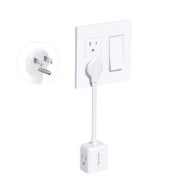 Trond 728120947158 Flat Outlet Extender With 6 Inch Cord - Multi Plug Wall Splitter