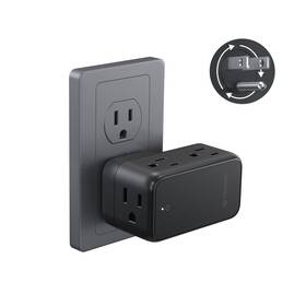 Trond 728120947288 Outlet Extender With Rotating Plug 6 Ac Splitter Multi Wa