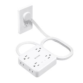 Trond 728120947523 Power Strip Surge Protector Flat Plug Extension Cord 1625w 8 Widely-s