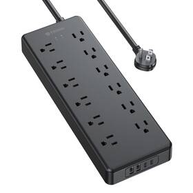 4000j Trond 728120948216 Surge Protector Power Strip 12 Widely Spaced Outlets With 4 Usb