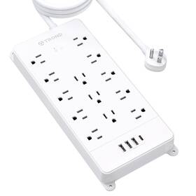 4000j Trond 728120948490 Surge Protector Power Strip 10 Ft Cord - Long Extension 13