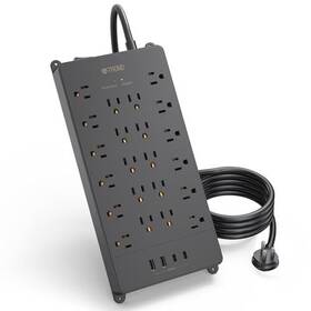 Trond 728120948674 Surge Protector Power Strip 22 Widely Spaced Outlets With 4 Usb Ports 1