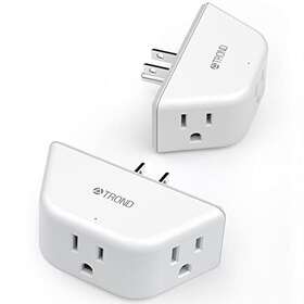 Trond 728120949169 Multi Plug Outlet Extender 2 Pack - Electrical Wall Splitter 3 Way Out