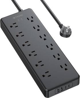 4000j Trond 744759645234 Surge Protector Power Strip 12 Widely Spaced Outlets With 4 Usb Po