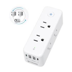 Td-ea-us09s Trond Outlet Extender Surge Protector 6 Ac Splitter With Rotating Plu