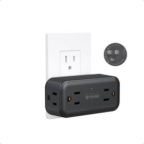 Td-ea-us15ex Trond 360 Rotating Outlet Adapter Surge No Usb Protector Black