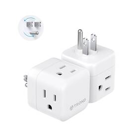 Td-ea-us31e-201-us Trond Multi Plug Wall Outlet 2 Pack 3 Way Adapter With 360 Rotating P