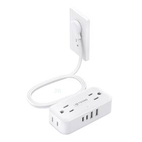 Td-ps-us15-10103 Trond Td-ps-us15-10103--us Flat Plug Power Strip 3ft Small With Surge Protection White