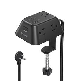 Td-ps-us16c Trond Desk Clamp Power Strip Surge Protector With 5 Ac 6ft Black