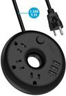 Ts-circle01-us-bk Tessan Usb Power Strip Outlets And Ports Desktop Charging Station
