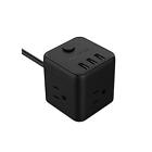 Ts-cube01-bk Tessan New Black Portable Cube Power Strip Usb 674023763459